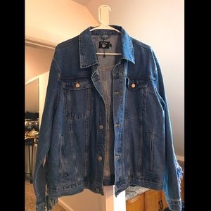Boohoo blue denim frayed jacket